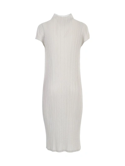 Shop Issey Miyake Pleats Please By  August Pleated Dress In Grey