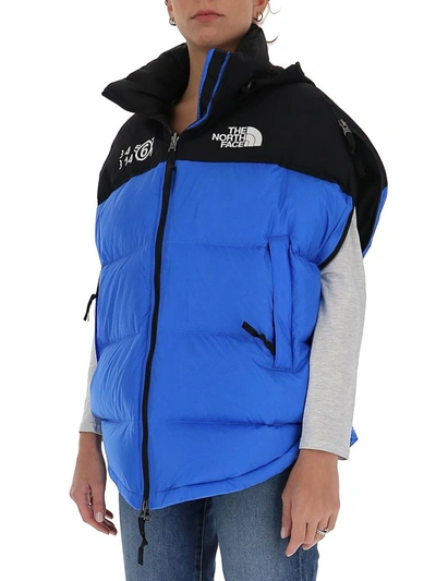 Shop Mm6 Maison Margiela X The North Face Circle Puffer Jacket In Blue