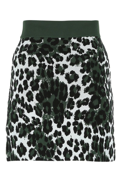 Shop Kenzo Leopard Jacquard Mini Skirt In Multi