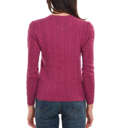 Shop Polo Ralph Lauren Cable Knit Sweater In Pink