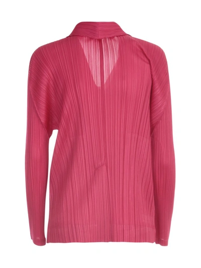 Shop Issey Miyake Pleats Please By  Pleated Jacket In Pink