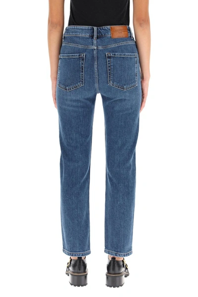 Shop Weekend Max Mara Ecru Boyfriend Jeans In Blue