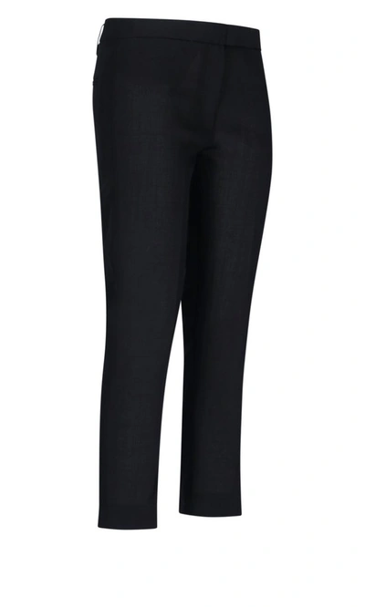 Shop Ann Demeulemeester Cropped Trousers In Black