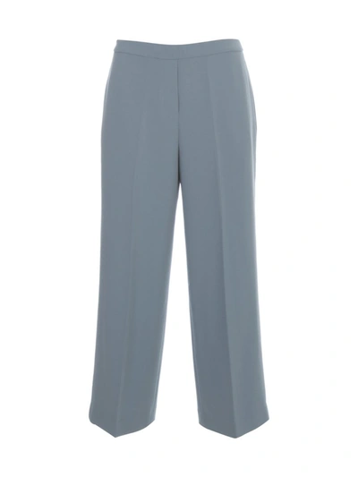 Shop Theory Classic Wide Leg Trousers In Blue