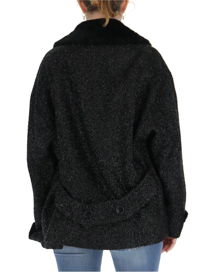 Shop Saint Laurent Oversized Coat In Black