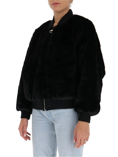 Shop Chiara Ferragni Logomania Bomber Jacket In Black