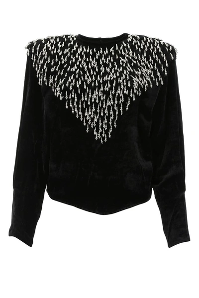 Shop Isabel Marant Embellished Blouse In Black
