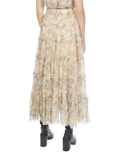 Shop Zimmermann Lucky Ruffled Skirt In Multi