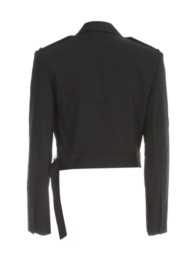 Shop Helmut Lang Cropped Jacket In Black