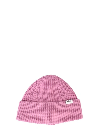 Shop A.p.c. Jude Knit Beanie In Pink