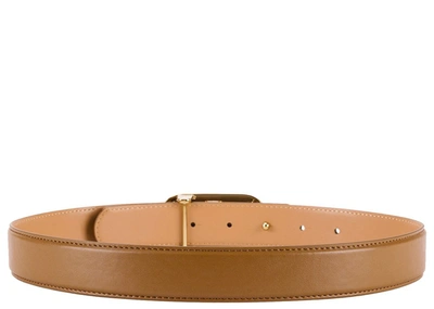 Shop Elisabetta Franchi Logo Buckle Belt In Brown
