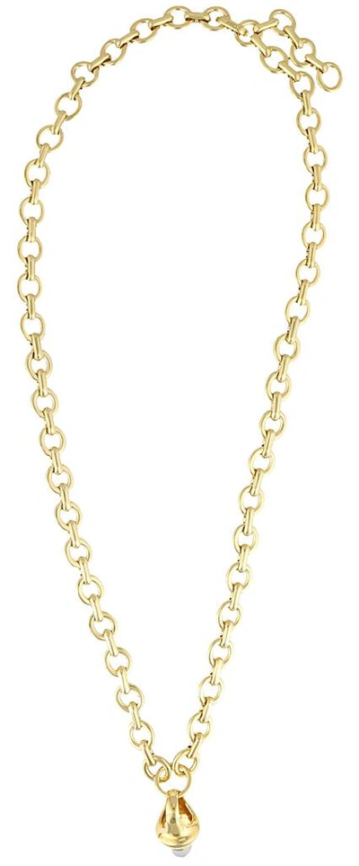 Shop Chloé Ring Pendant Chain Necklace In Gold