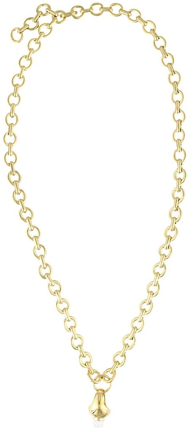 Shop Chloé Ring Pendant Chain Necklace In Gold