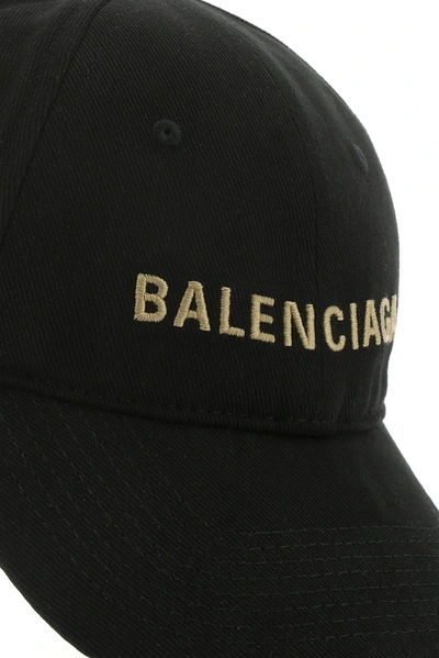 Shop Balenciaga Logo Embroidered Baseball Cap In Black