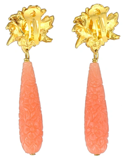 Shop Katerina Psoma Engraved Earrings In Orange