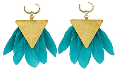 Shop Katerina Psoma Artemis Dangle Earrings In Green