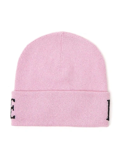 Shop Alberta Ferretti Life Is Desire Knit Beanie In Pink