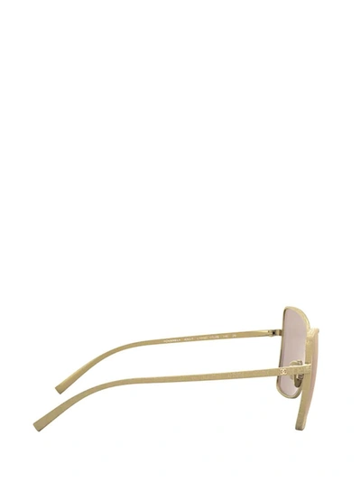 Pre-owned Chanel Butterfly Frame Sunglasses In Gold