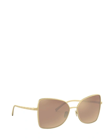 Pre-owned Chanel Butterfly Frame Sunglasses In Gold