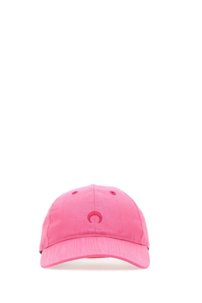 Shop Marine Serre Crescent Moon Cap In Pink