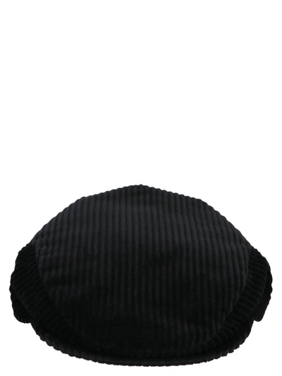 Shop Dolce & Gabbana Ribbed Velvet Cap In Black