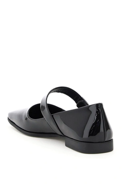 Shop Prada Logo Plaque Ballerina Flats In Black