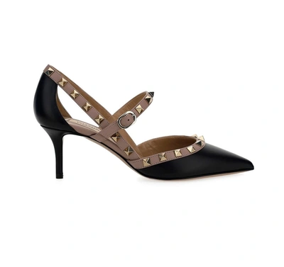 Shop Valentino Garavani Rockstud D'orsay Pumps In Black