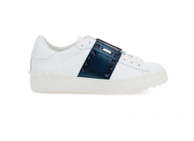 Shop Valentino Garavani Rockstud Untitled Sneakers In White