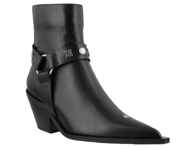 Shop Misbhv Cowboy Ankle Boots In Black