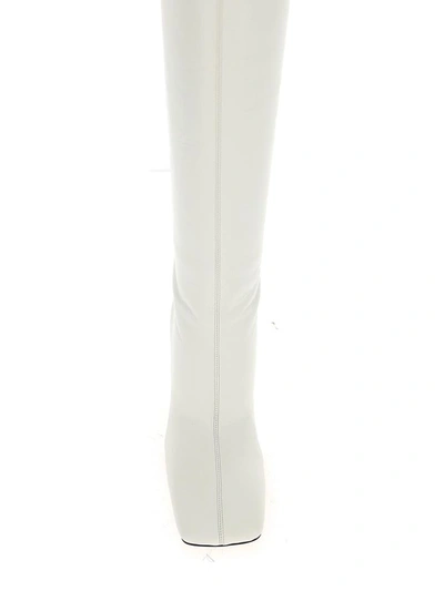 Shop Proenza Schouler Square Toe Tall Boots In White