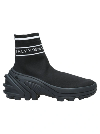Shop Alyx 1017  9sm Logo Intarsia Knit Sneakers In Black