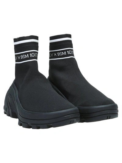 Shop Alyx 1017  9sm Logo Intarsia Knit Sneakers In Black