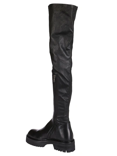 Shop Ann Demeulemeester Over The Knee Boots In Black