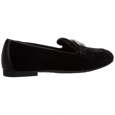 Shop Ferragamo Salvatore  Gancini Loafers In Black