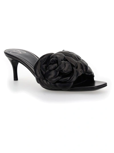 Shop Valentino Flower In Black