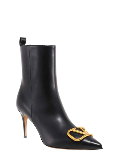 Shop Valentino Vlogo Signature Ankle Boots In Black