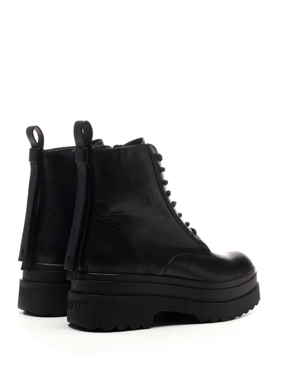 Shop Red Valentino Redvalentino Lace Up Combat Boots In Black