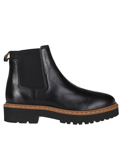 Shop Hogan Chelsea Ankle Boots In Black