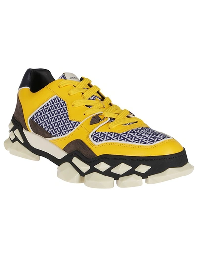 Shop Jimmy Choo Diamond X Sneakers In Yellow