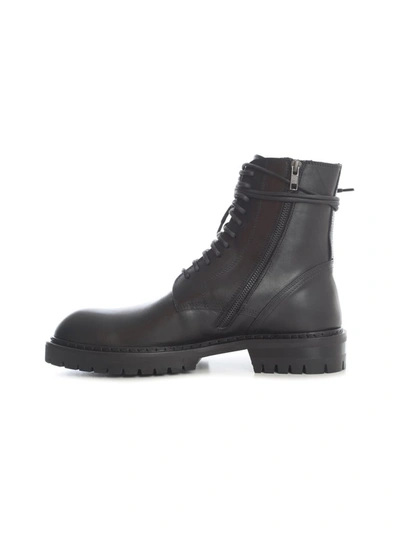 Shop Ann Demeulemeester Lace Up Ankle Boots In Black