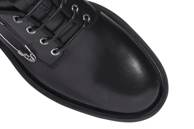 Shop Givenchy Safety Pin Derby Shoes In Black