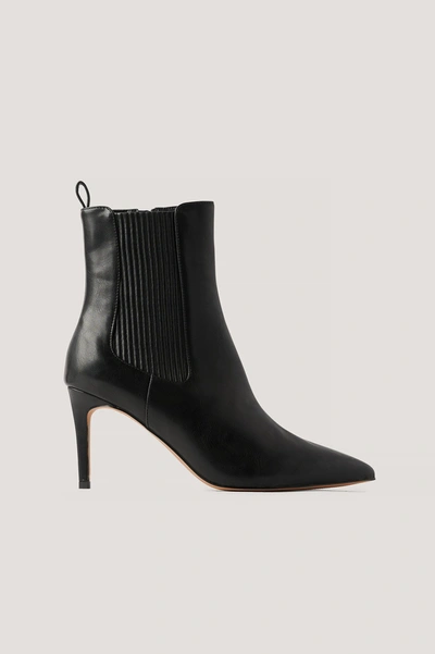 Shop Na-kd Elastic Detailed Stiletto Boots - Black