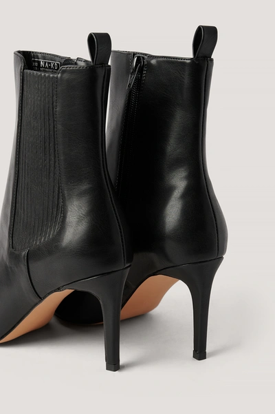Shop Na-kd Elastic Detailed Stiletto Boots - Black