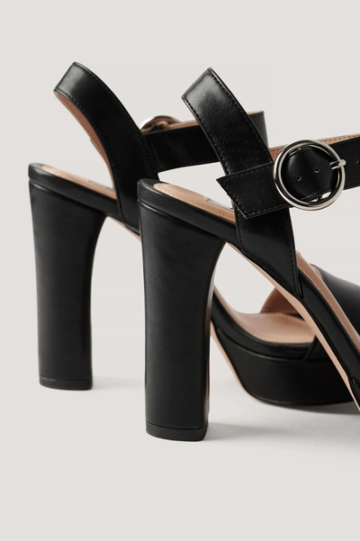 Shop Na-kd Platform High Heel Sandals - Black