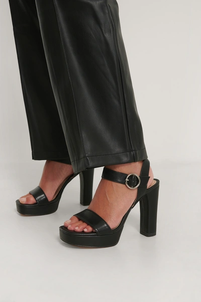 Shop Na-kd Platform High Heel Sandals - Black