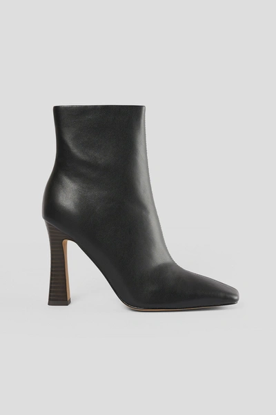Shop Na-kd Flared High Heel Boots - Black