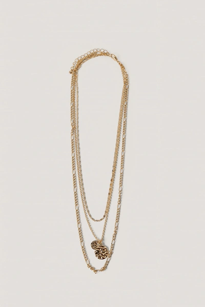 Shop Na-kd Mixed Chain Pendant Necklace - Gold