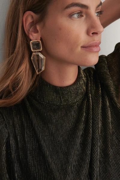 Shop Na-kd Chunky Transparent Earrings - Gold