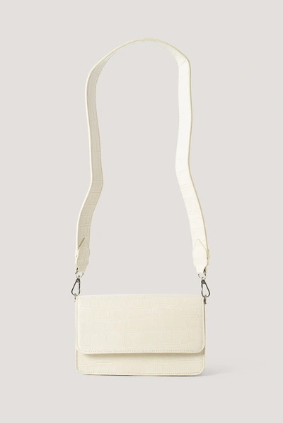 Shop Na-kd Wide Strap Slim Crossbody Bag - Offwhite In Natural