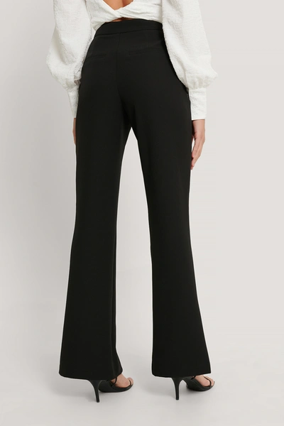 Shop Andrea Badendyck X Na-kd Front Slit Suit Pants - Black